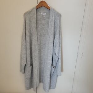 Calvin Klein Light Gray Open Front Cardigan